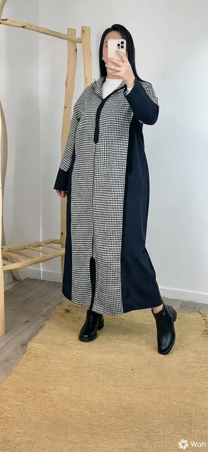 Jellaba en pied de poule