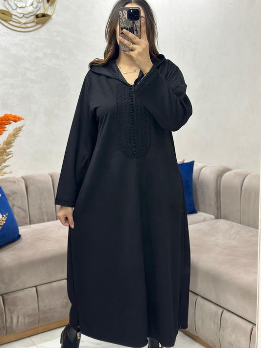 جلابة بطرزة اللون ف اللون