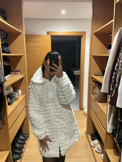 Manteau Fourrure bouffant